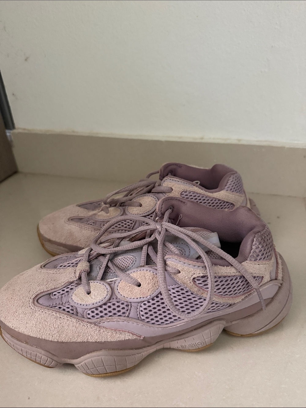 Yeezy Women's Lavender Suede & Mesh Sneakers